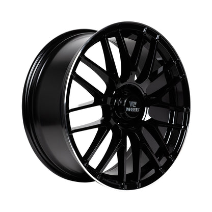 C-WHEELS - OE INSPIRED - MB-2 - 20X8.5 - GLOSS BLACK WITH MACHINED LIP