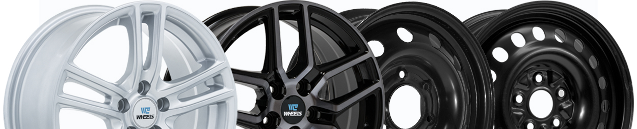 2 C-wheel alloy wheels and 2 steel wheels.